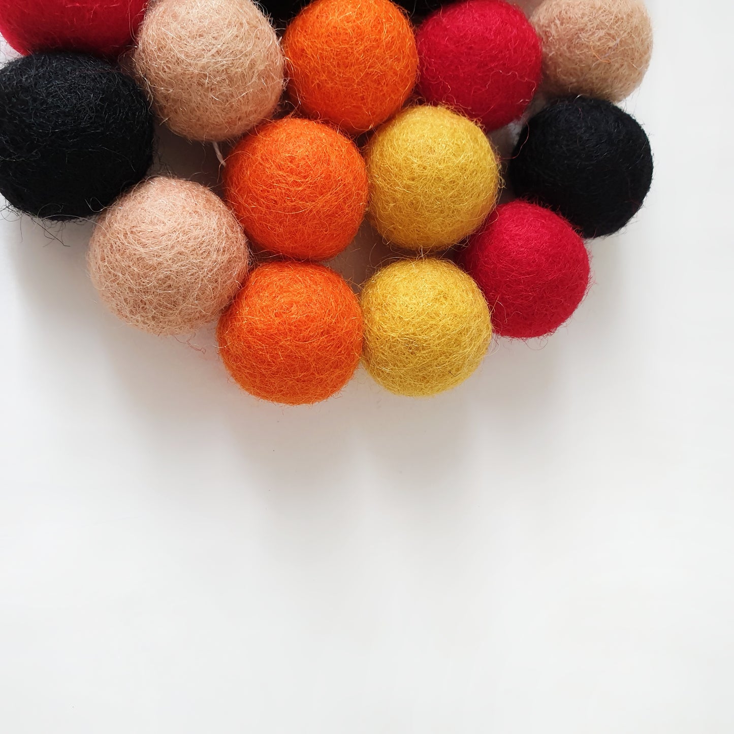 Autumn Pom Pom Garland - Felt Ball Nursery Decor