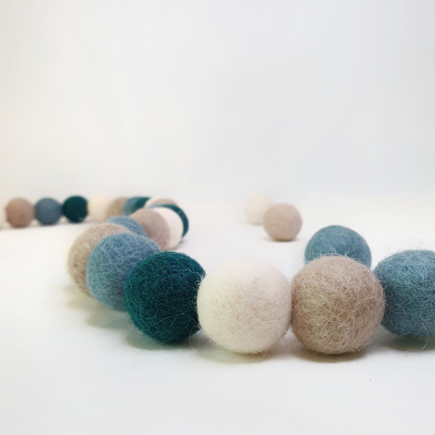 Bluebell Pom Pom Garland - Felt Ball Nursery Decor