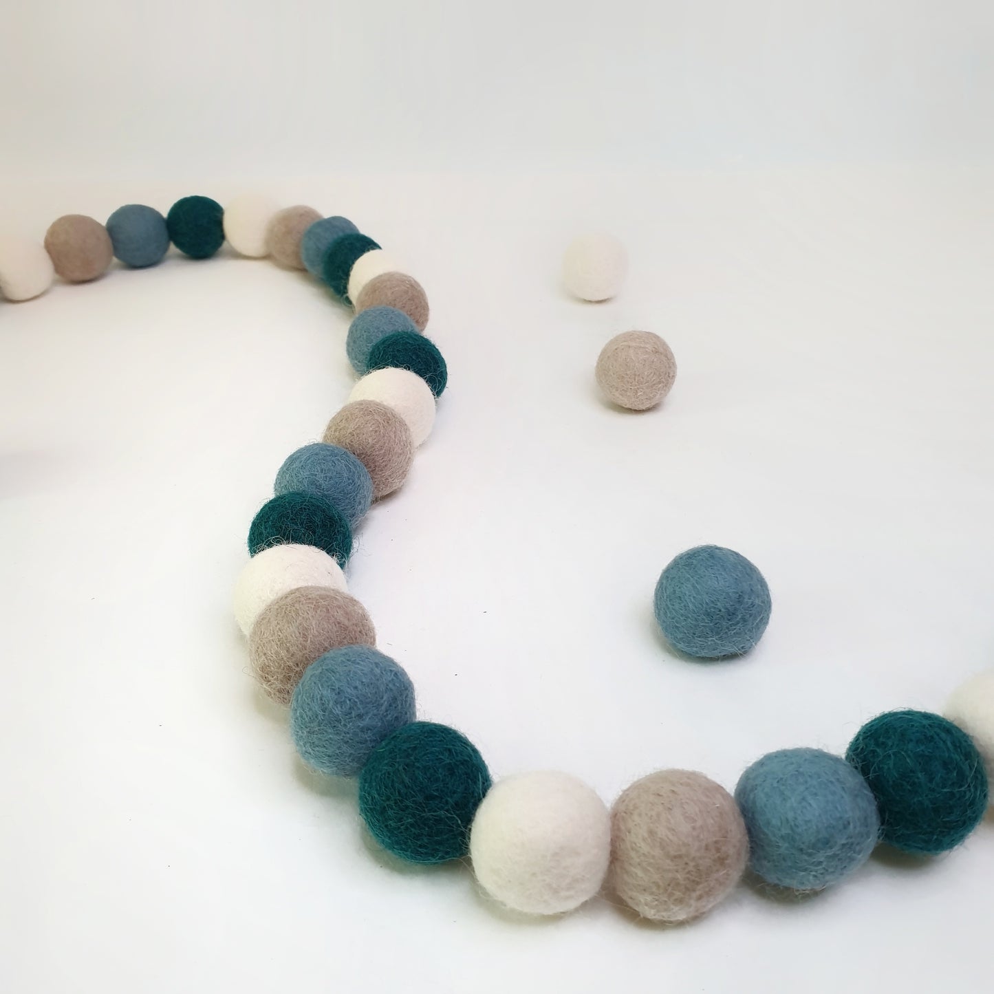 Bluebell Pom Pom Garland - Felt Ball Nursery Decor