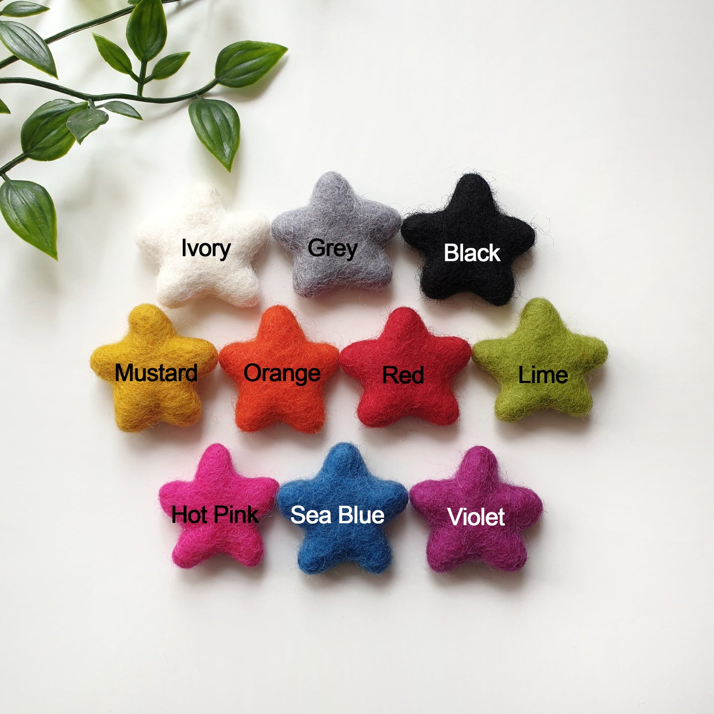 Custom Star Pom Pom Paperclips - Felt Ball Stationary Bookmarks