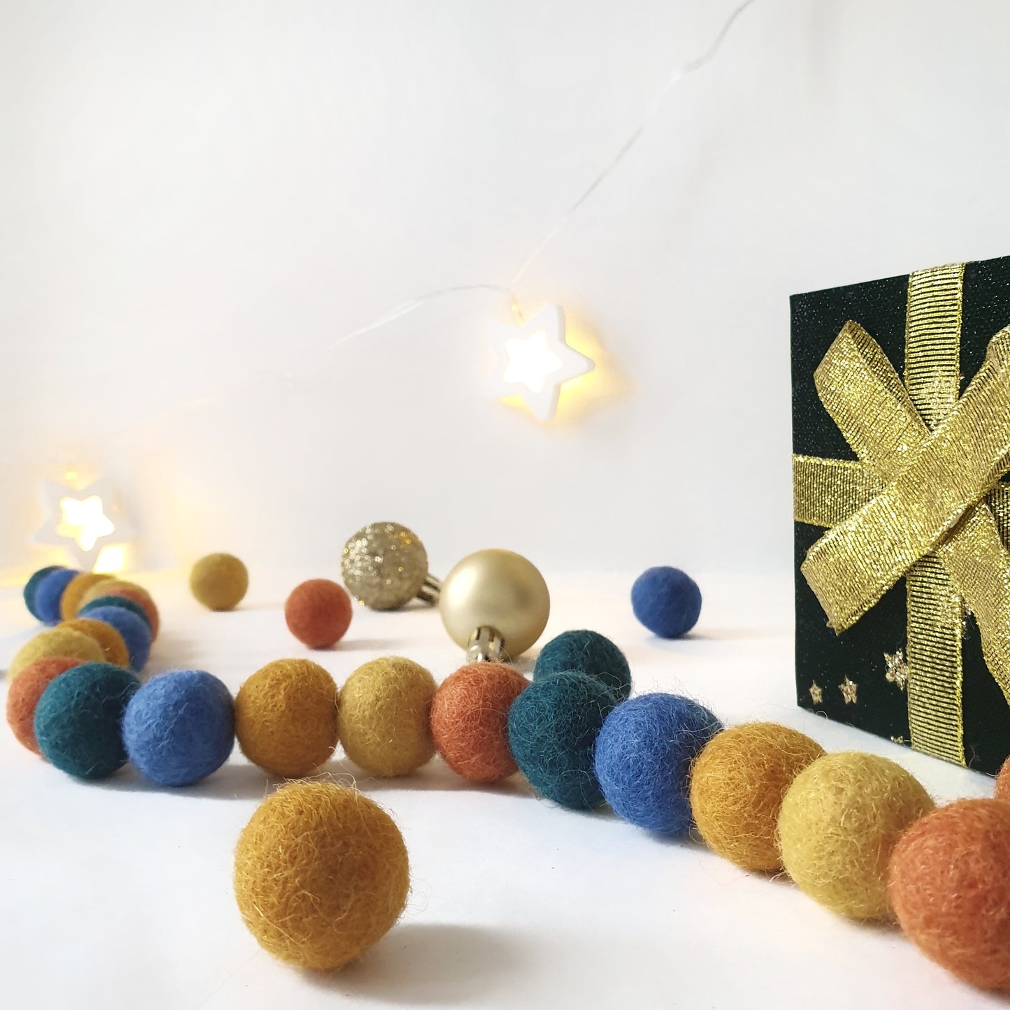 Elves Pom Pom Garland - Felt Ball Nursery Decor