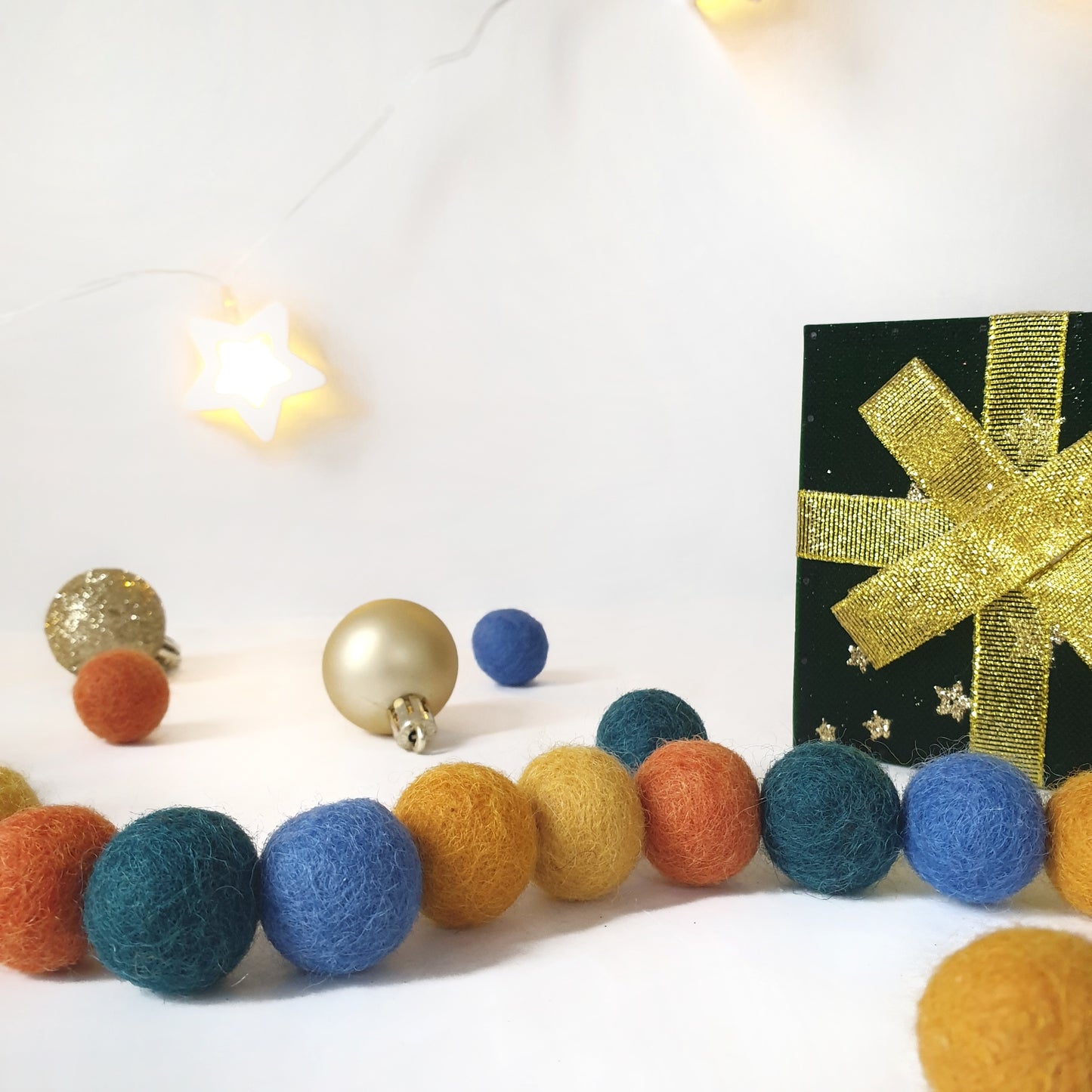 Elves Pom Pom Garland - Felt Ball Nursery Decor