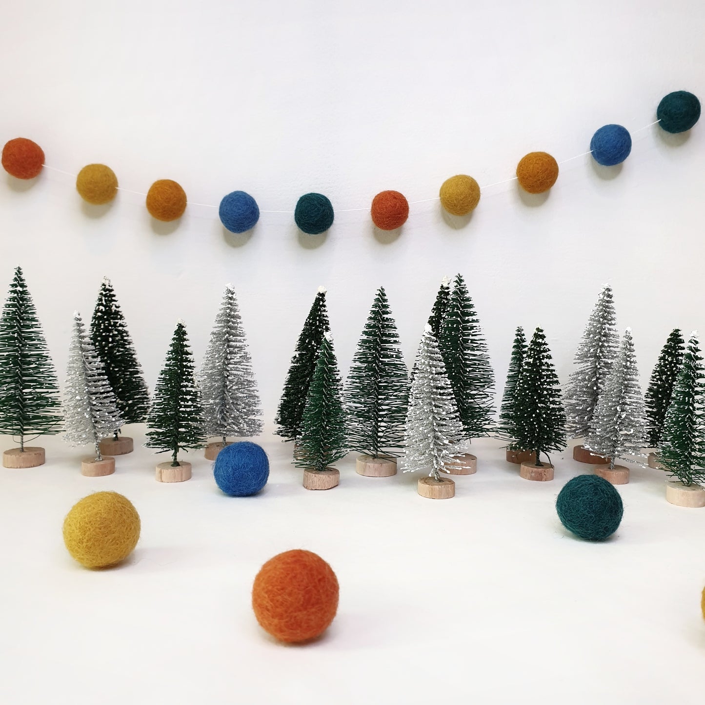 Elves Pom Pom Garland - Felt Ball Nursery Decor