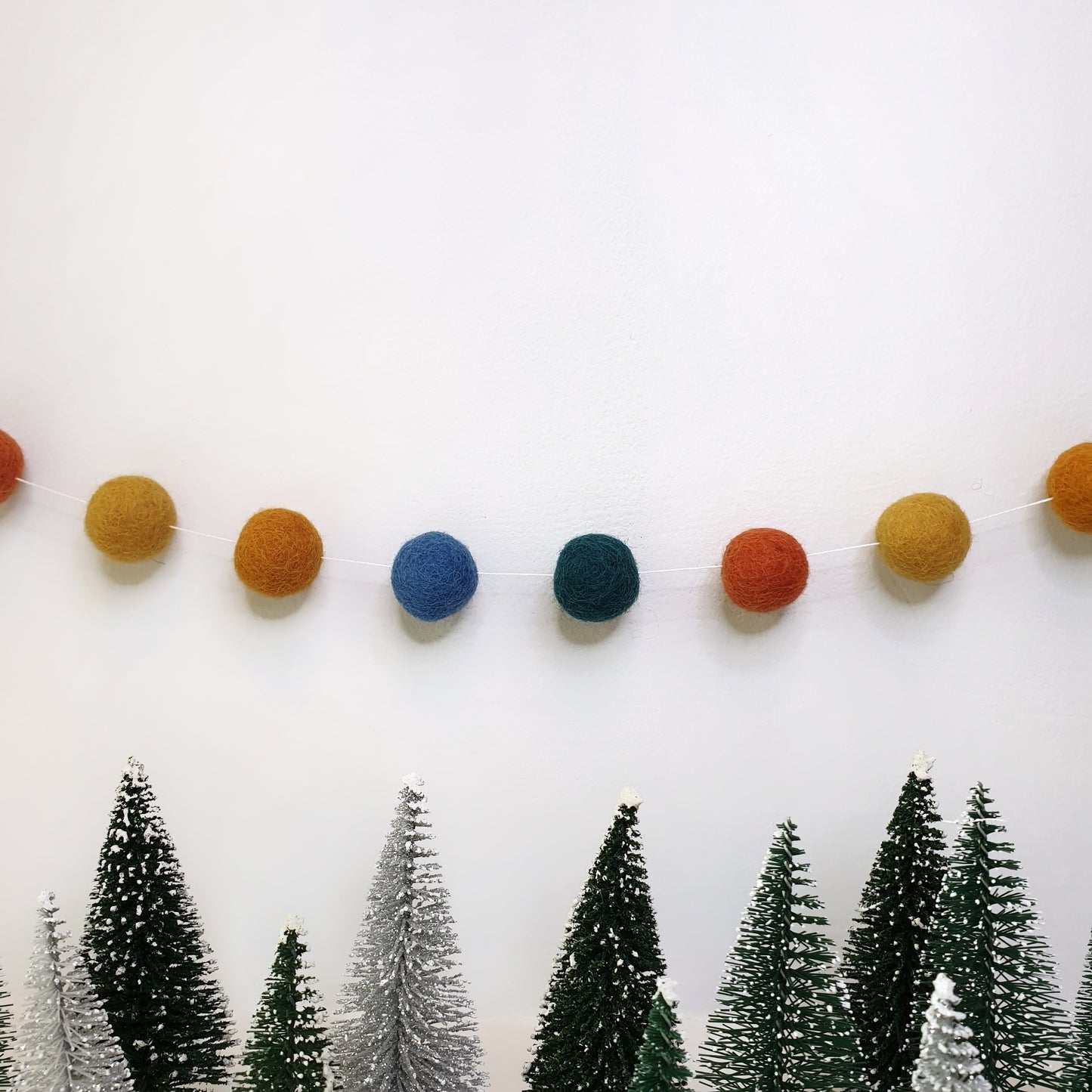 Elves Pom Pom Garland - Felt Ball Nursery Decor