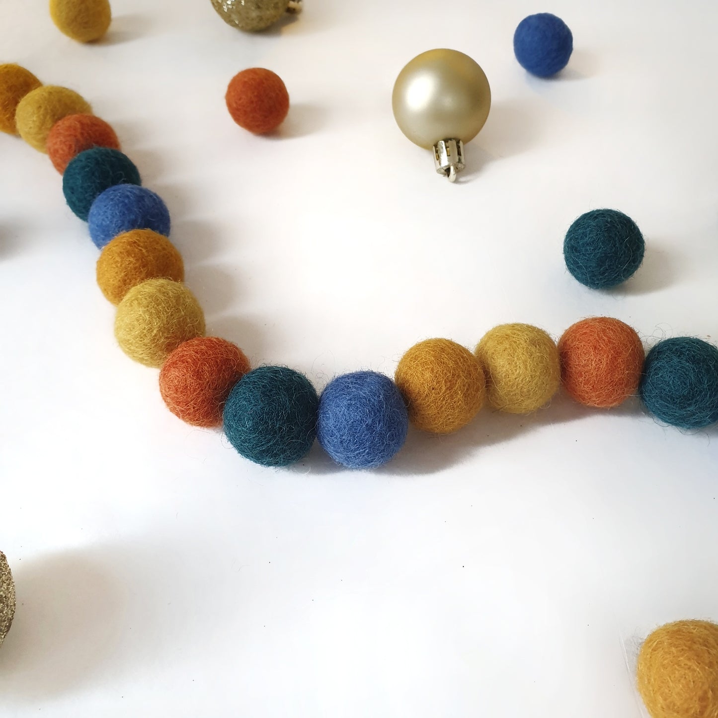 Elves Pom Pom Garland - Felt Ball Nursery Decor