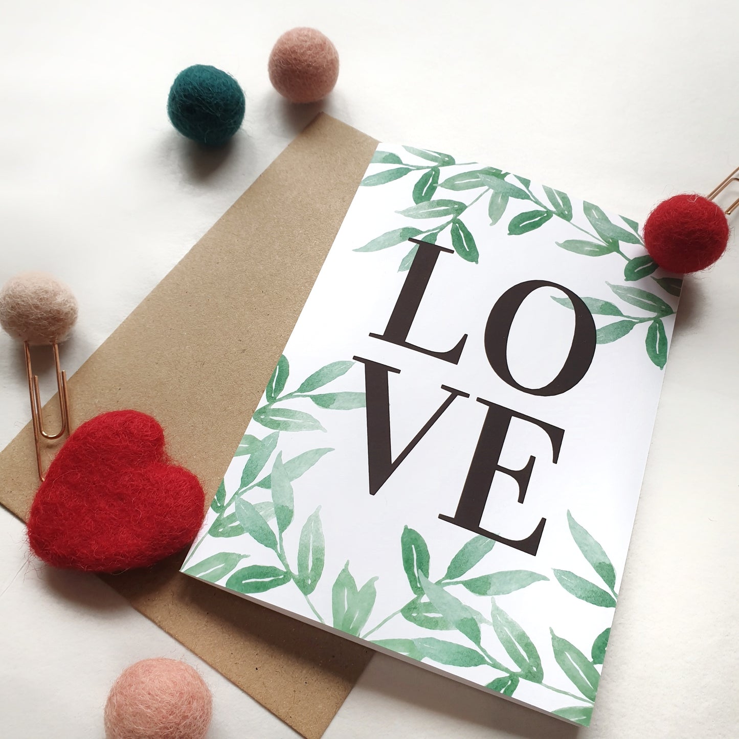 Love - A6 Botanical Watercolour Greeting Card