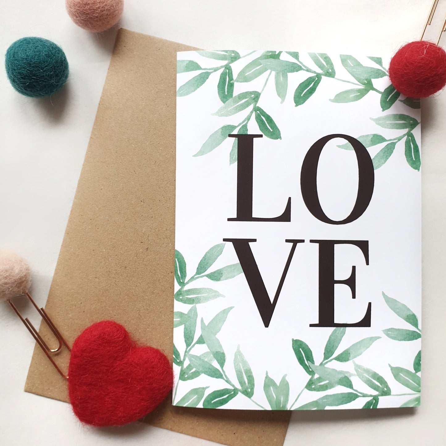 Love - A6 Botanical Watercolour Greeting Card