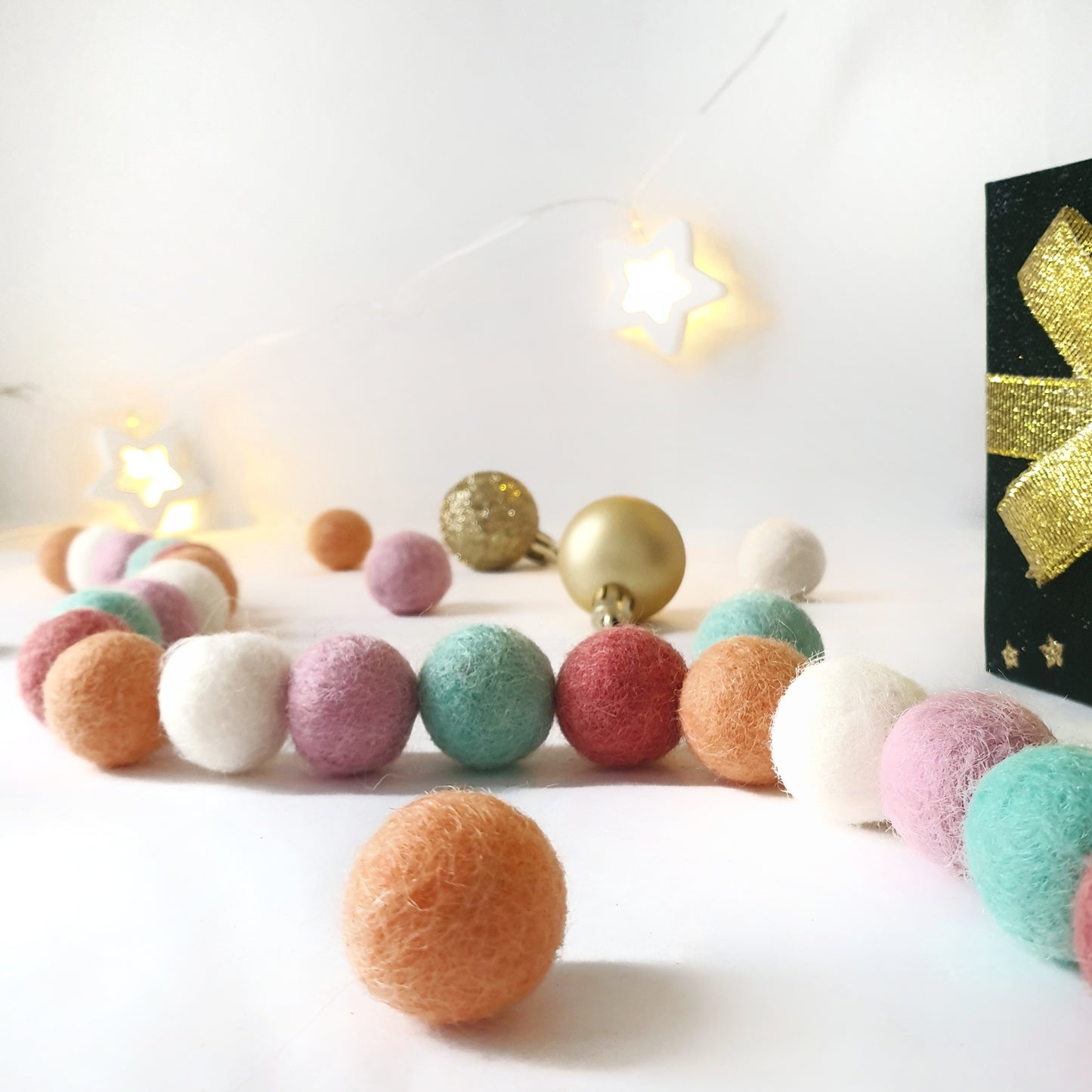 Nutcracker Pom Pom Garland - Felt Ball Nursery Decor