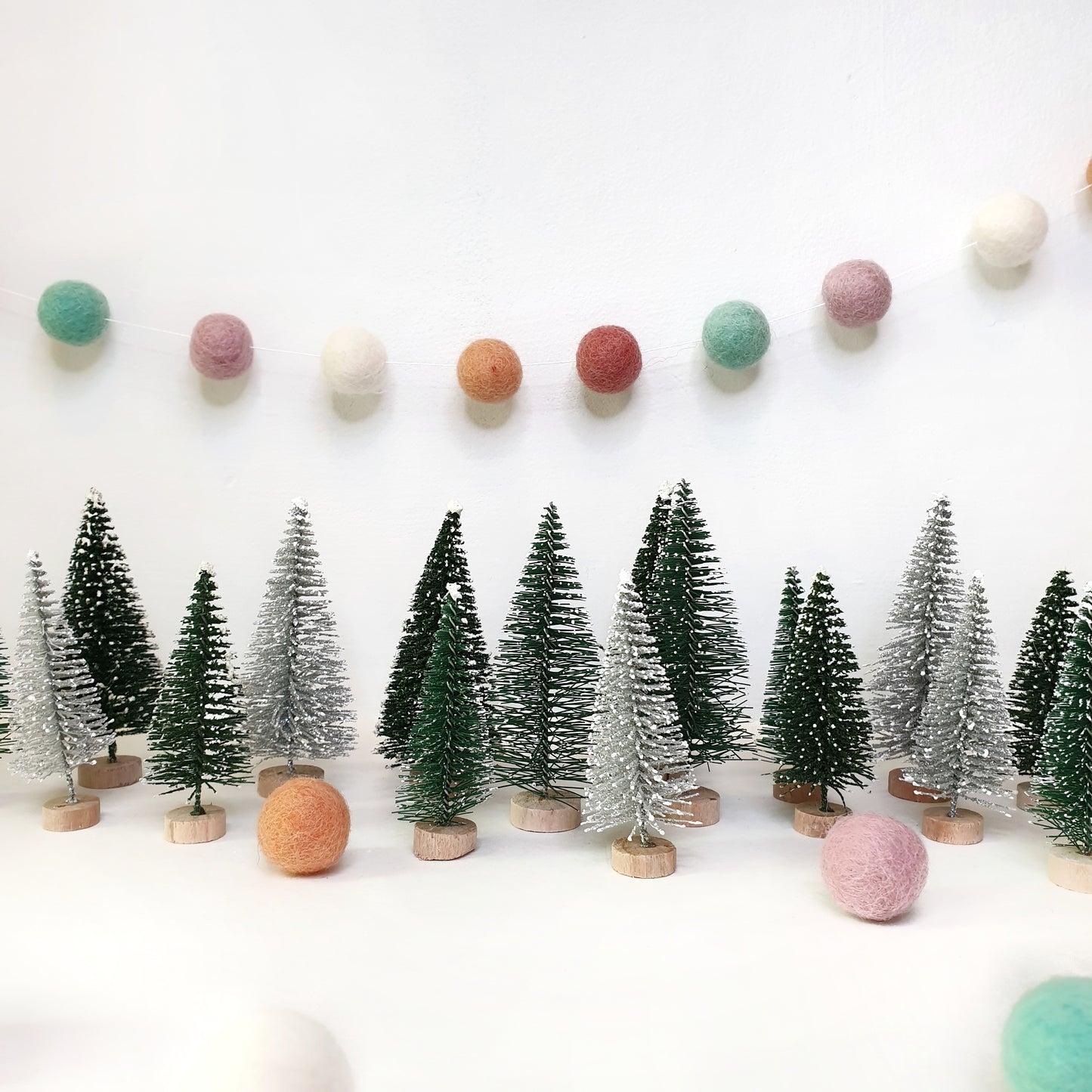 Nutcracker Pom Pom Garland - Felt Ball Nursery Decor