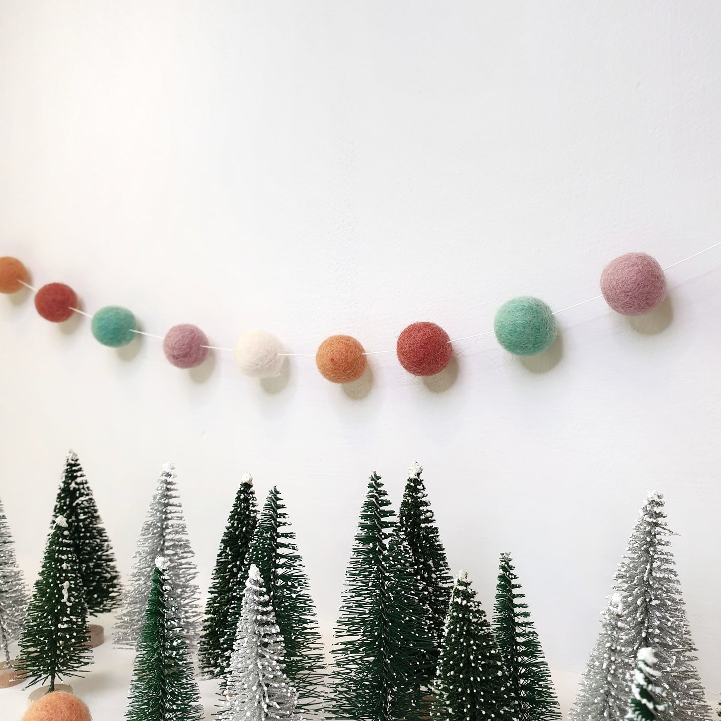 Nutcracker Pom Pom Garland - Felt Ball Nursery Decor