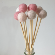 Load image into Gallery viewer, Blush Pom Pom Flowers, Felt Ball Bouquet Room Decor