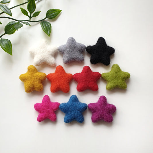 Custom Star Pom Pom Paperclips - Felt Ball Stationary Bookmarks