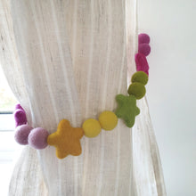 Load image into Gallery viewer, Bright Star Curtain Felt Ball Pom Pom Tie Backs