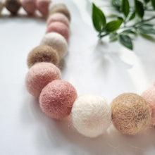 Load image into Gallery viewer, Blush Pom Pom Garland - Felt Ball Nursery Decor
