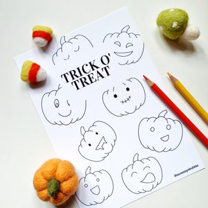 A5 Halloween Colouring Postcards - 4 pack