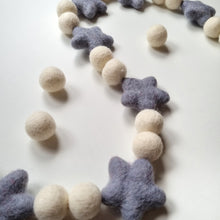 Load image into Gallery viewer, Christmas Star Curtain Felt Ball Pom Pom Tie Backs