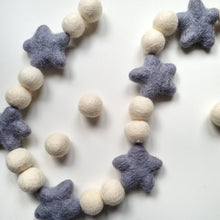 Load image into Gallery viewer, Christmas Star Curtain Felt Ball Pom Pom Tie Backs