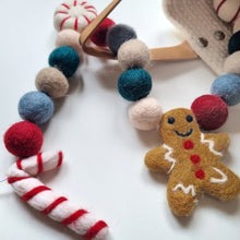 Load image into Gallery viewer, Custom Christmas Advent Calendar Countdown Pom Pom Garland - Felt Ball Nursery Decor