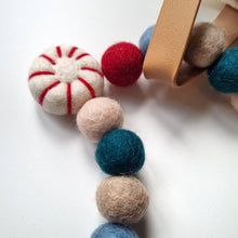 Load image into Gallery viewer, Custom Christmas Advent Calendar Countdown Pom Pom Garland - Felt Ball Nursery Decor