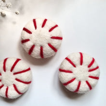 Load image into Gallery viewer, Felted Christmas Peppermint - Pack of 3