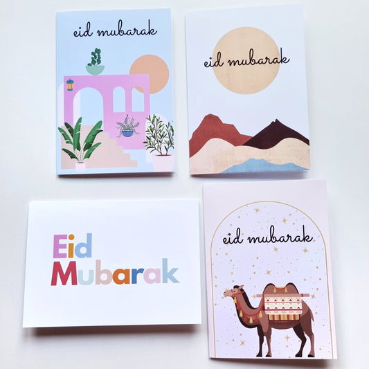 Eid Mubarak - A6 Pack of 4 Greeting Cards