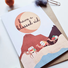 Load image into Gallery viewer, Eid Mubarak - A6 Camel Landscape Greeting Card