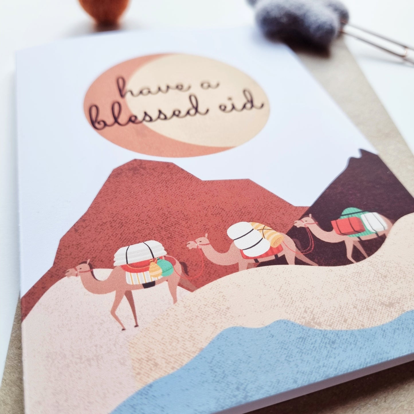 Eid Mubarak - A6 Camel Landscape Greeting Card