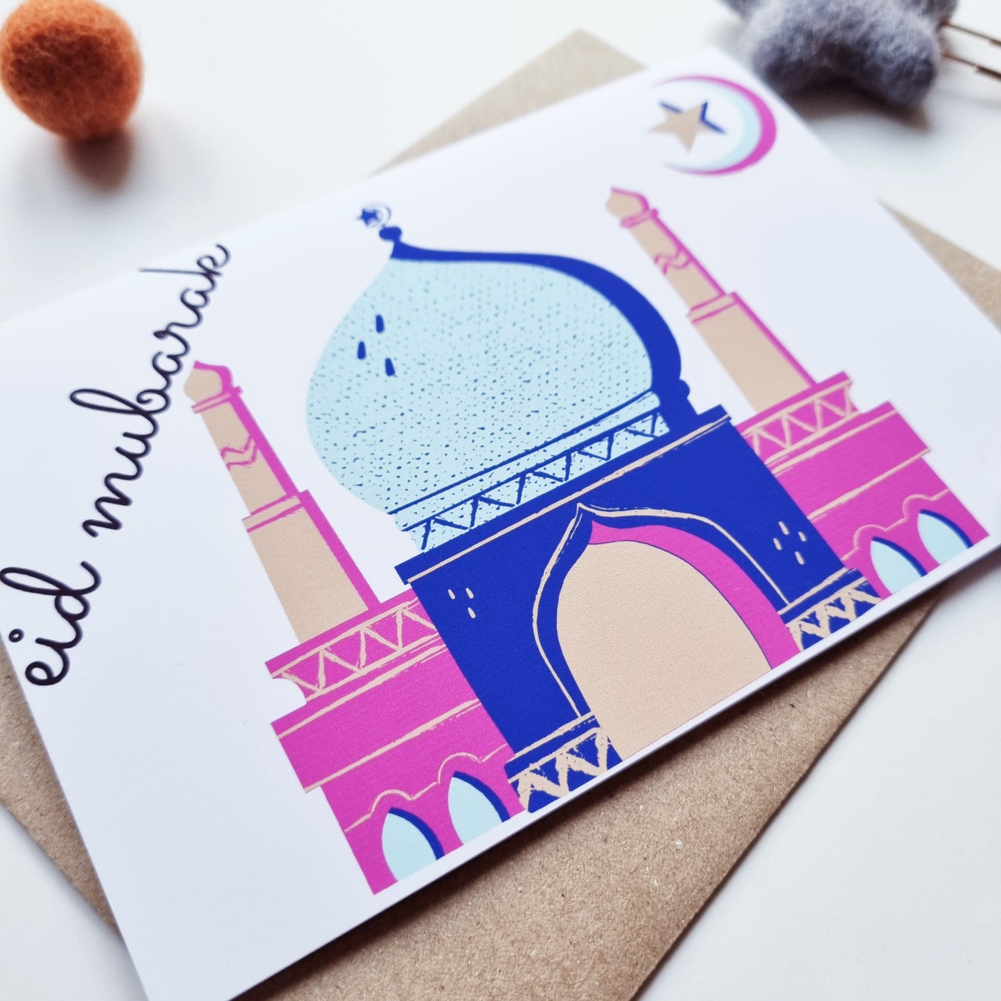 Eid Mubarak - A6 Mosque Greeting Card