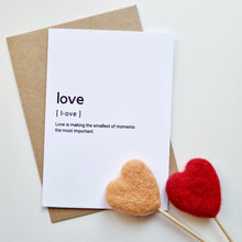 Load image into Gallery viewer, Love - A6 Typography Greeting Card