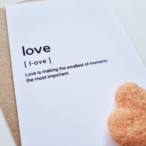 Love - A6 Typography Greeting Card