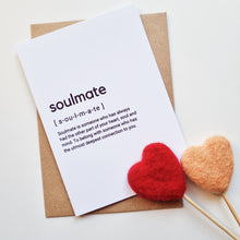 Load image into Gallery viewer, Soulmate - A6 Typography Greeting Card
