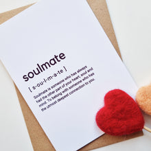 Load image into Gallery viewer, Soulmate - A6 Typography Greeting Card