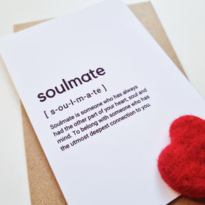 Soulmate - A6 Typography Greeting Card