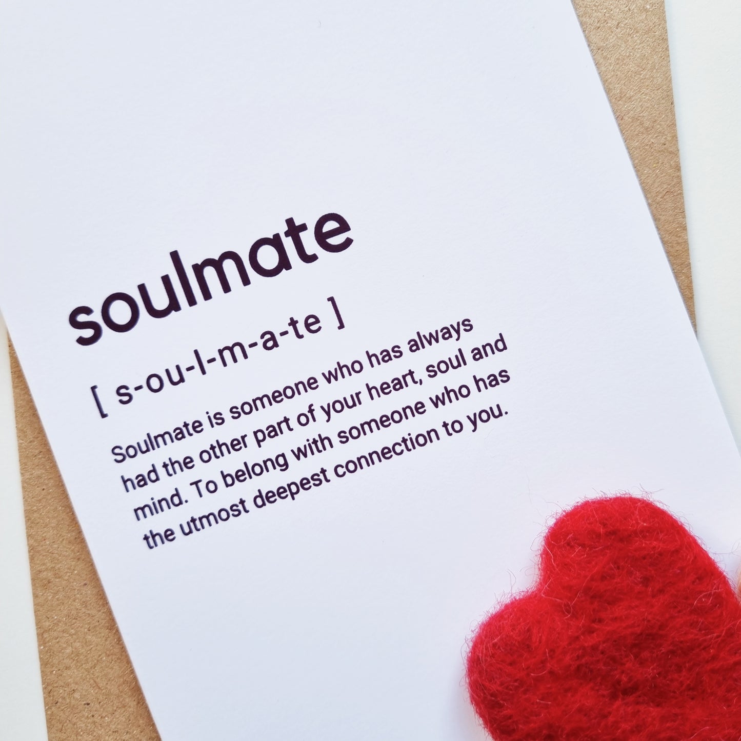 Soulmate - A6 Typography Greeting Card