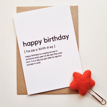 Load image into Gallery viewer, Happy Birthday - A6 Typography Greeting Card