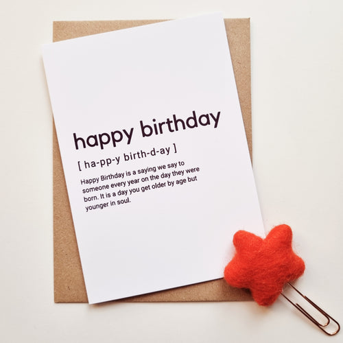Happy Birthday - A6 Typography Greeting Card
