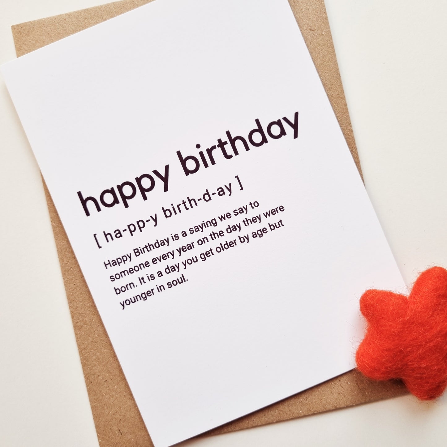 Happy Birthday - A6 Typography Greeting Card