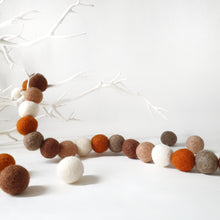 Load image into Gallery viewer, Acorn Pom Pom Garland - Felt Ball Nursery Decor