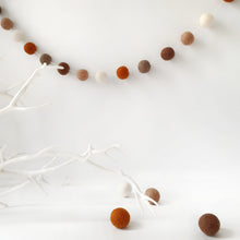 Load image into Gallery viewer, Acorn Pom Pom Garland - Felt Ball Nursery Decor