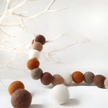 Load image into Gallery viewer, Acorn Pom Pom Garland - Felt Ball Nursery Decor
