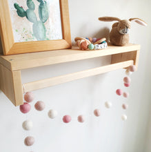 Load image into Gallery viewer, Blush Pom Pom Garland - Felt Ball Nursery Decor