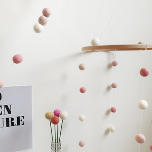Custom Felt Ball Cot Mobile - Pom Pom Nursery Decor
