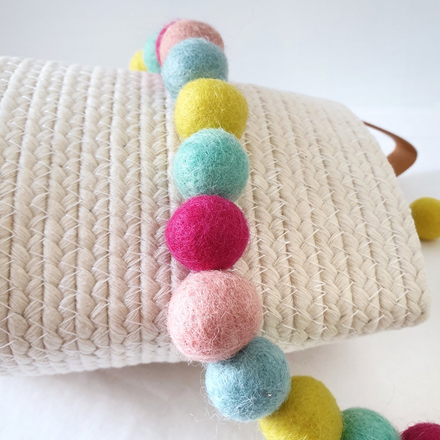 Candy Rainbow Pom Pom Garland - Felt Ball Nursery Decor