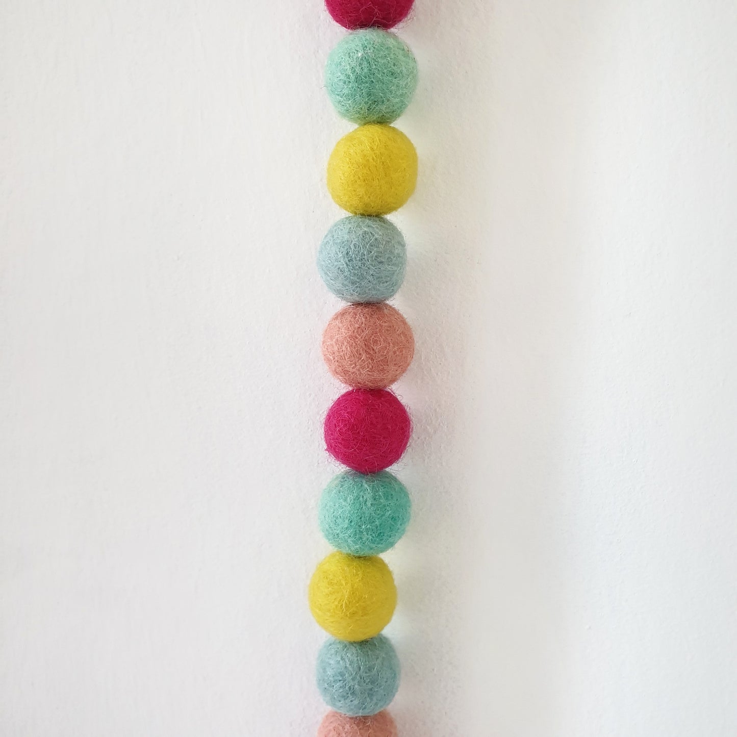 Candy Rainbow Pom Pom Garland - Felt Ball Nursery Decor