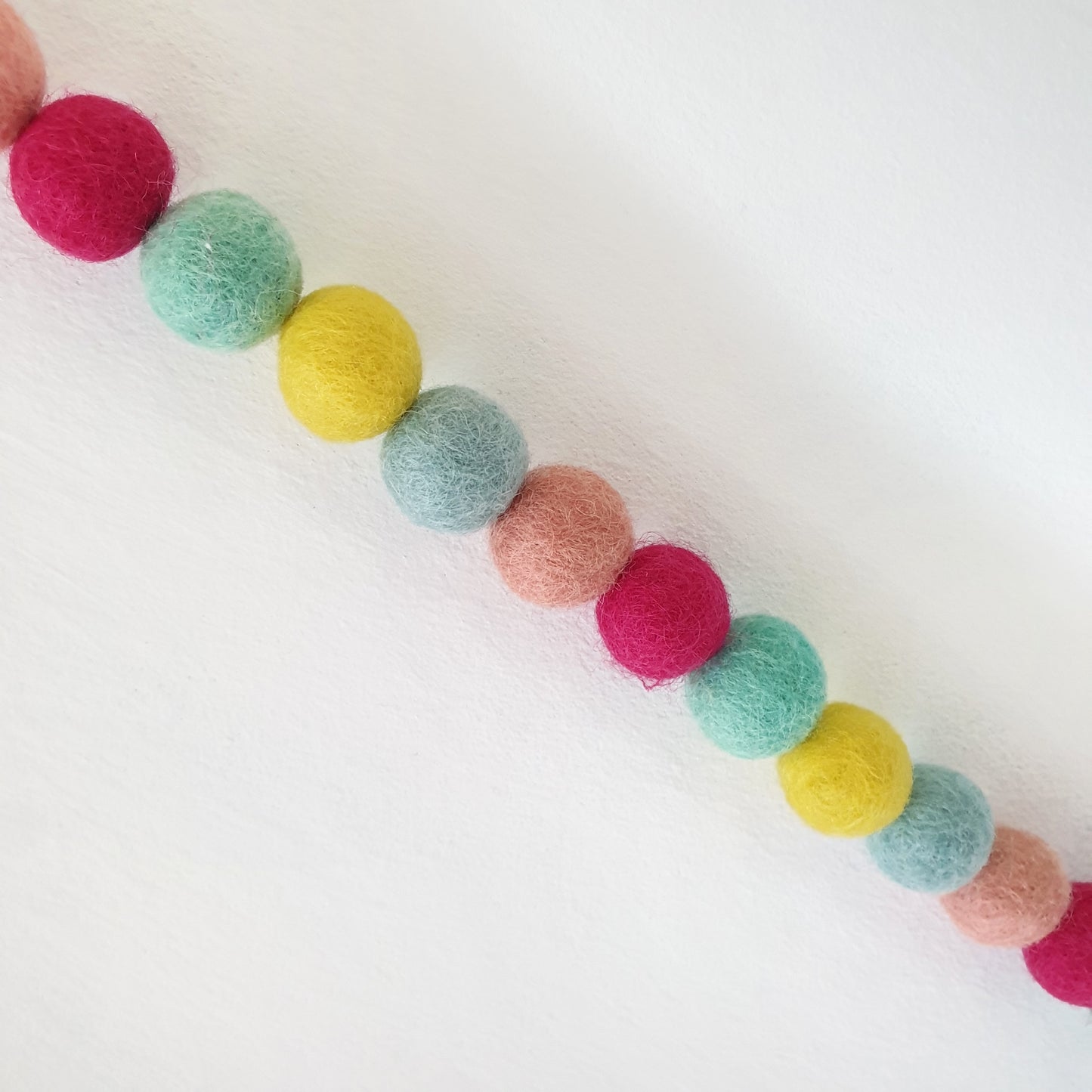 Candy Rainbow Pom Pom Garland - Felt Ball Nursery Decor