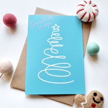 Load image into Gallery viewer, Christmas - A6 Christmas Magic Blue Tree Greeting Card