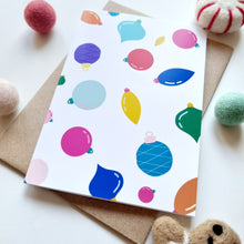 Load image into Gallery viewer, Christmas - A6 Christmas Bauble Doodle Retro Greeting Card