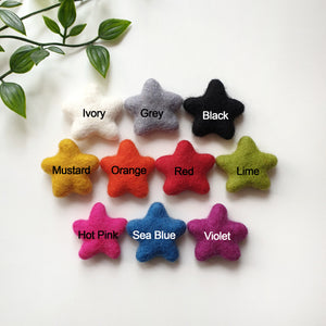 Custom Star Pom Pom Paperclips - Felt Ball Stationary Bookmarks