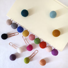 Load image into Gallery viewer, Custom Pom Pom Paperclips - Felt Ball Stationary Bookmarks