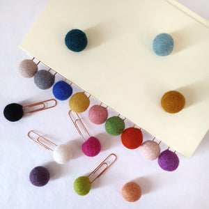 Custom Pom Pom Paperclips - Felt Ball Stationary Bookmarks